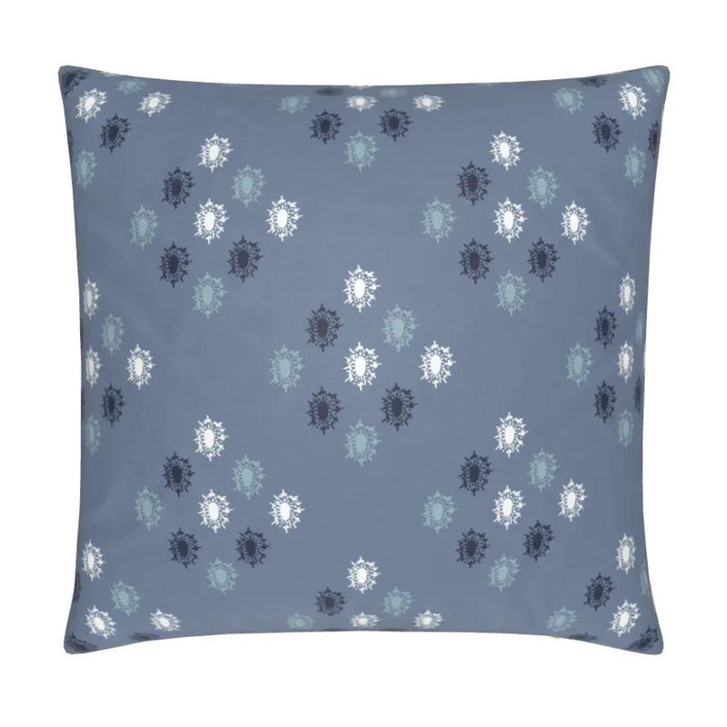 British Brooch Large Repeat Luxury Throw Pillow, Blue, Square 22"