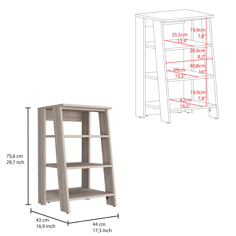 Armoire en lin gris moderne pour le rangement de la cuisine - 4 tablettes et 1 porte, article d'assemblage simple en couleur à construire