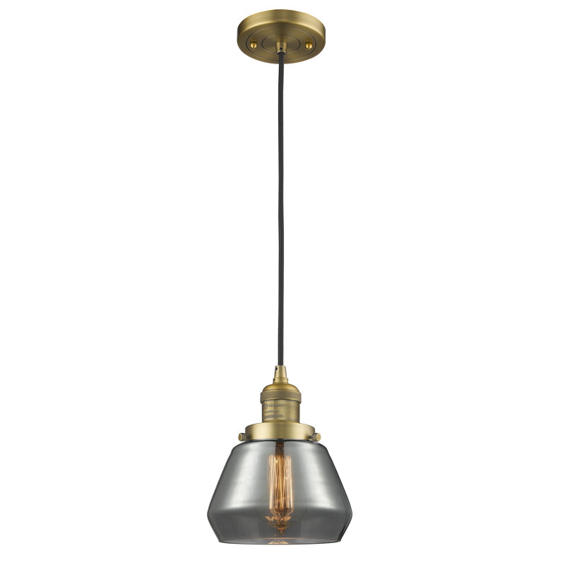 Chill 1 - Light Single Pendant, Brushed Brass, Plated Smoked, 128.63" x 7" x 7"