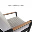 Nofi Patio Dining Bar Set with Stools, Aluminum 6-Person Pub Dining Table Set with Cushions