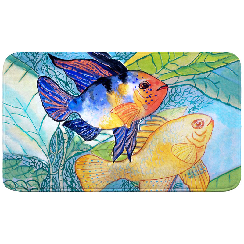 Betsy's Two Fish Bath Mat, 30" L x 18" W