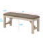 Banc rembourré gris Chalk