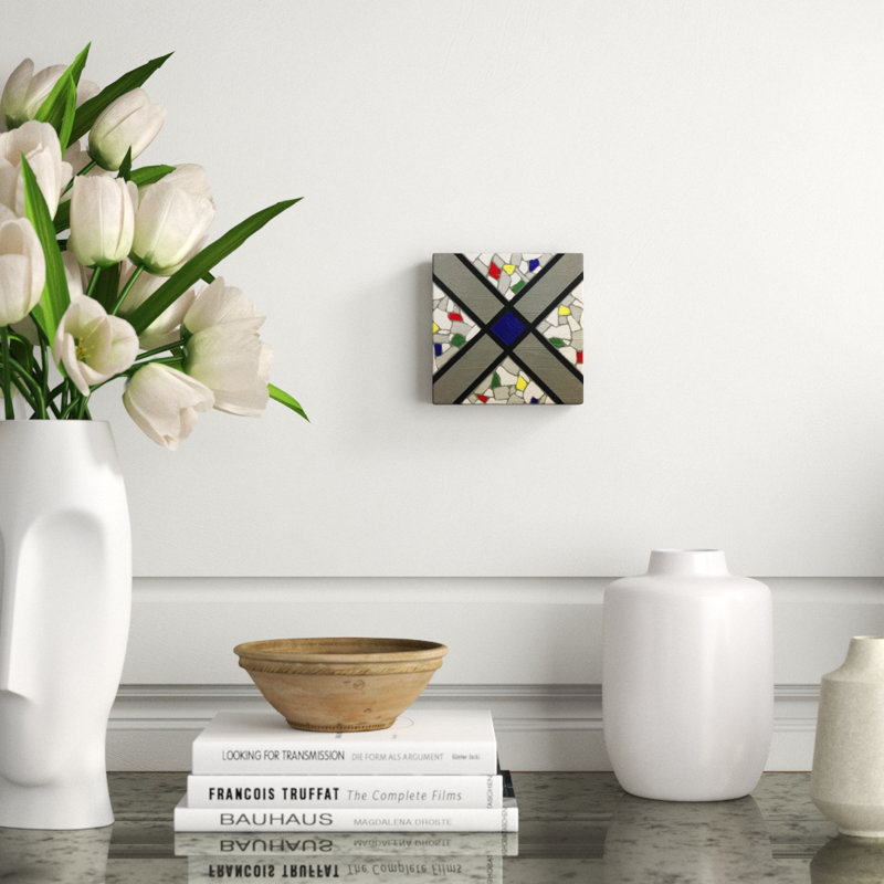 Mini-Square X Marks The Spot Painting by Eddie Bruckner