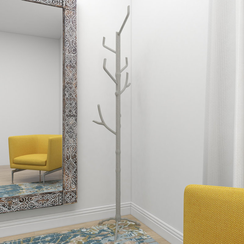 Oversized Silver Aluminum Tree Branch Coat Stand