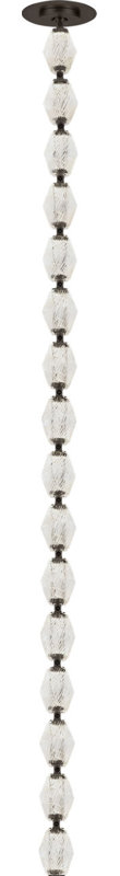Collier 1 - Light LED Pendant, 51.6" H x 2" W x 2" D, 2700