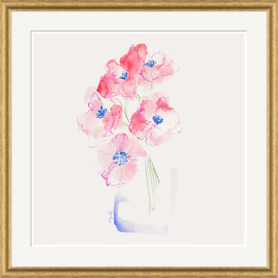 Yuki Osada " Peony Vase " by Yuki Osada Painting Print