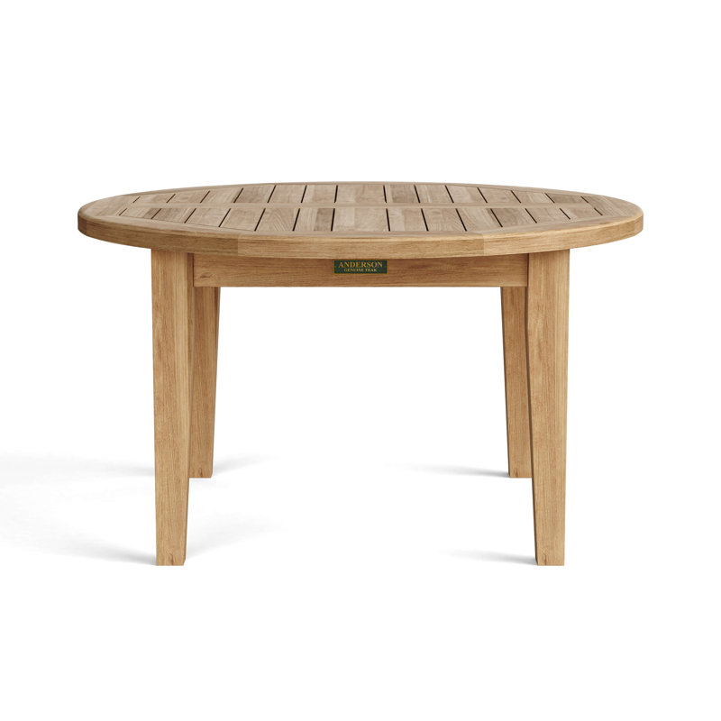 Brianna Outdoor Round Teak Coffee Table