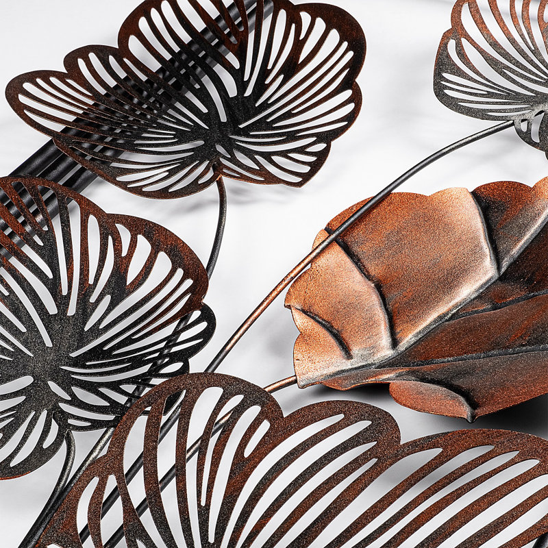 Handmade Decorative Metal Wall Accessory, 18.9 x 34.3 x 1.6 inches | 100% Metal, Unique Hand-Painted Design | Perfect for Living Room, Bedroom, or Office Decor | Easy Wall Mounting with Back Piece