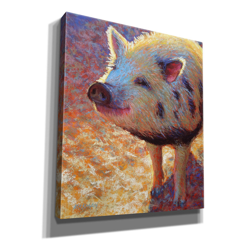 «Puffy Pig» par Rita Kirkman, H 30 po x l 26 po x P 1,5 po
