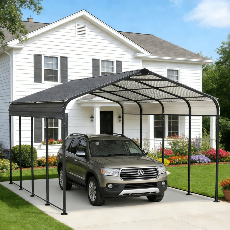 12 x 20 ft Galvanized Steel Carport Car Canopy Shelter