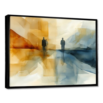 Jabez abstrait, marchant vers l'inconnu I - décoration murale transitionnelle