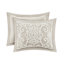 Housse de couette en coton taupe double / grand avec décoration en chenille captivante 100% envoûtante-130164545-130164544