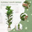 119.99 cm H Faux Fiddle Leaf Fig Tree Plant in Plastic and Cement