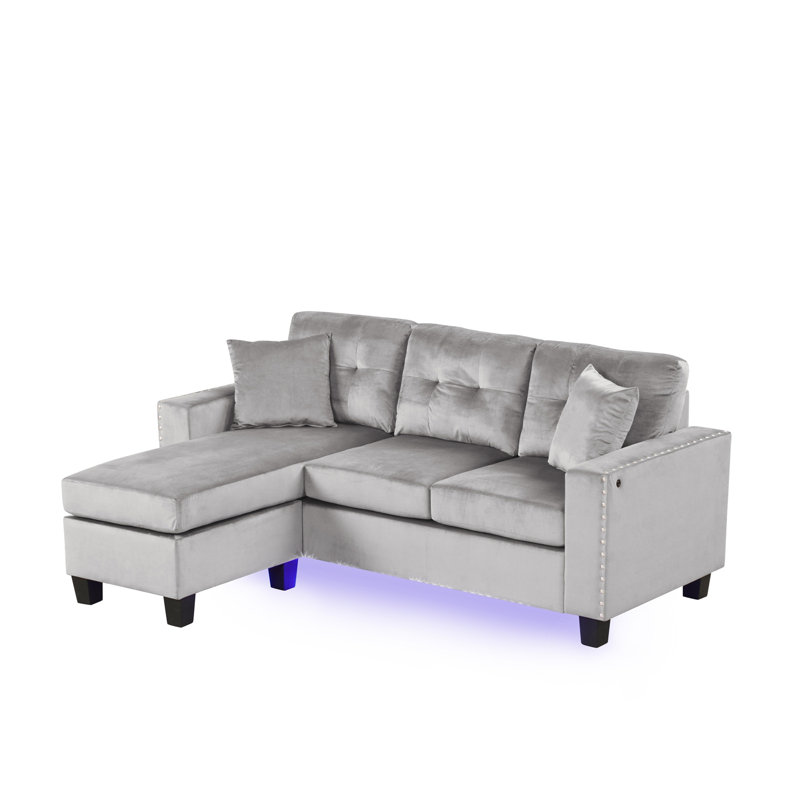 Canapé modulaire en velours réversible