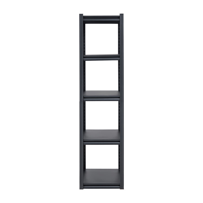 Étagère de garage robuste à 5 niveaux, support réglable en métal noir d'une capacité de 2000 lb pour l'organisation des entrepôts et des sous-sols