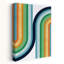 «Retro Geometric Lines», impression d'art abstrait coloré et audacieux-129716446