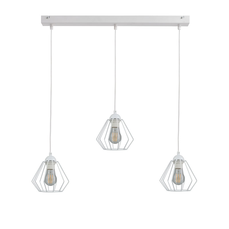 Gazon 3 - Light White Caged Pendant