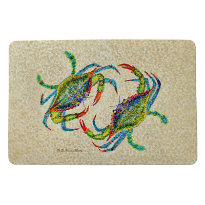Tapis d'entrée antidérapant pour l'intérieur Crab Dance 26 po x 18 po