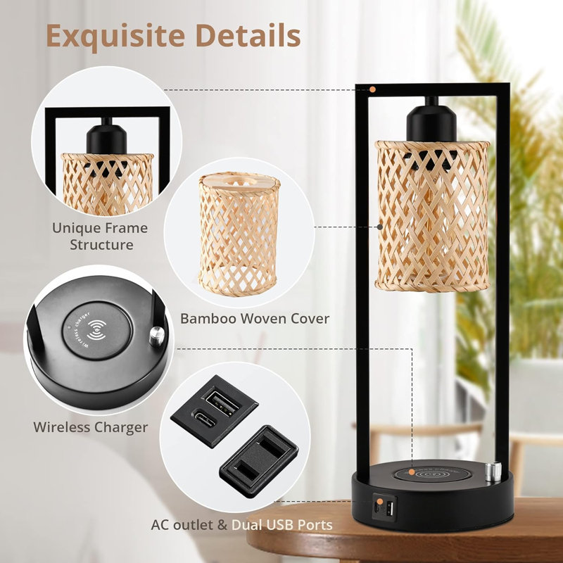 Lampe de table USB en métal Aybrie