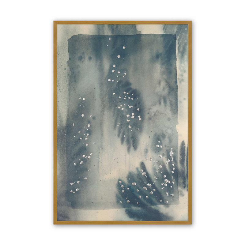 «Veiled Waves II» par Grace Popp, reproduction d'art sur toile, H 40 po x l 30 po, Doré