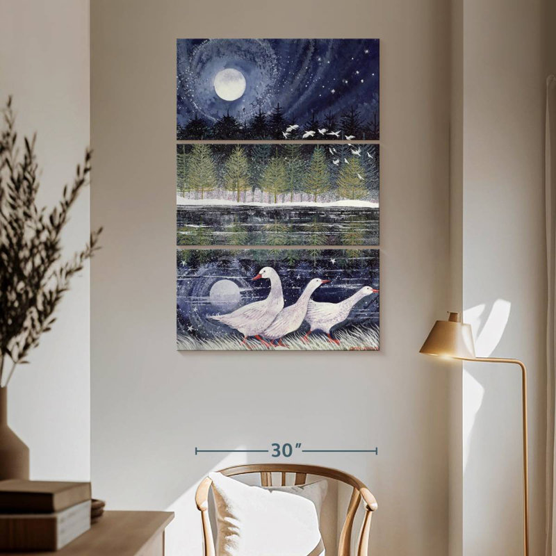 Brampt Snow Geese, 65" H x 42" W