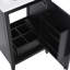  Meuble-lavabo de salle de bain avec lavabo, armoire de rangement avec tiroir et tablette de porte réglable, noir-246227049