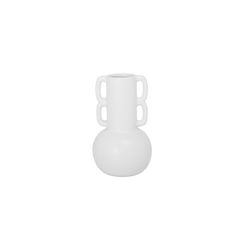 Vase en céramique blanc mat