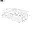  Canapé modulaire en chenille avec deux repose-pieds amovibles, deux ports USB, deux porte-gobelets et une grande boîte de rangement pour le salon -742762610