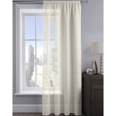 Pinchas Semi Sheer Curtain Single Panel