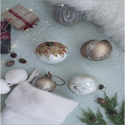 D3 "boules de Noël, boules de Noël suspendues en verre pour décorations de fêtes, lot de 12