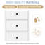 Armoire autoportante blanche avec 3 tiroirs et tablette réglable, pour la chambre à coucher, la salle de bain, le matériel de rangement de cuisine, la chambre à coucher