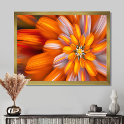 «Massive Orange Fractal Flower», reproduction d'art sur toile florale