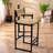 Sansoucy Of 2 Bar Stools Paper Rope Weave Dining Chairs And Metal Frame-342332494