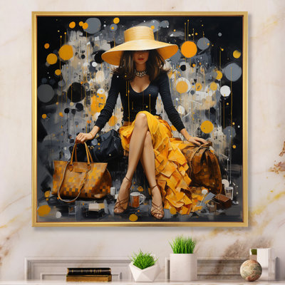 " Yellow Fashionistas Dream Pointillism I "