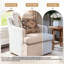 Fauteuil pivotant rembourré en chenille-1517330594