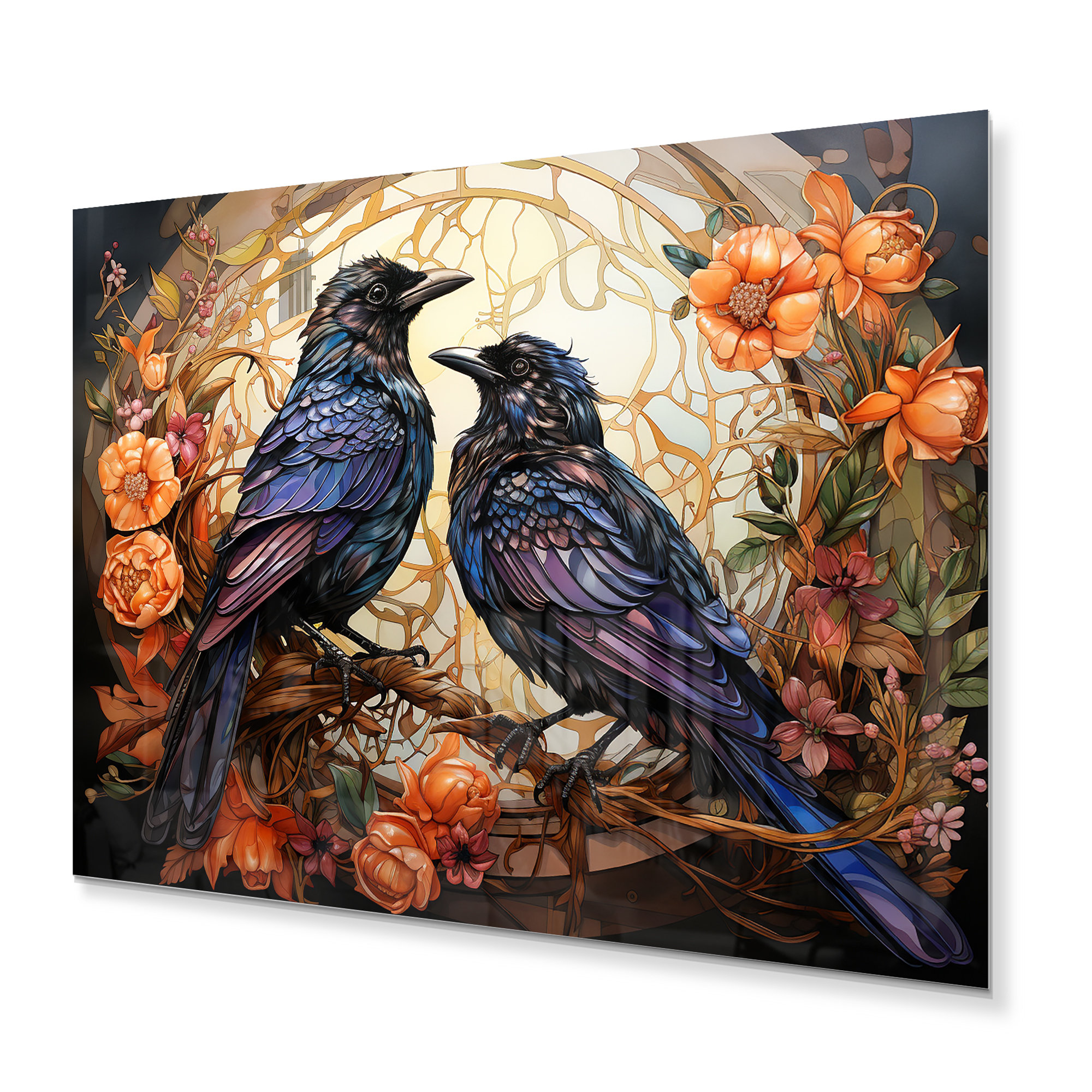 Winston Porter Crow Enchanted Monarchs - Animals Metal Wall Art | Wayfair