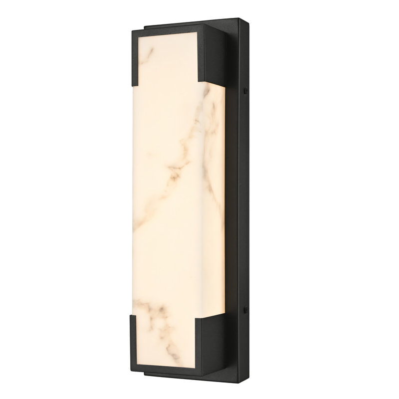 Applique murale d'extérieur 16 po en aluminium noir anthracite Standish