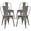 Quatre chaises d'appoint en acier Modway Promenade-22363481