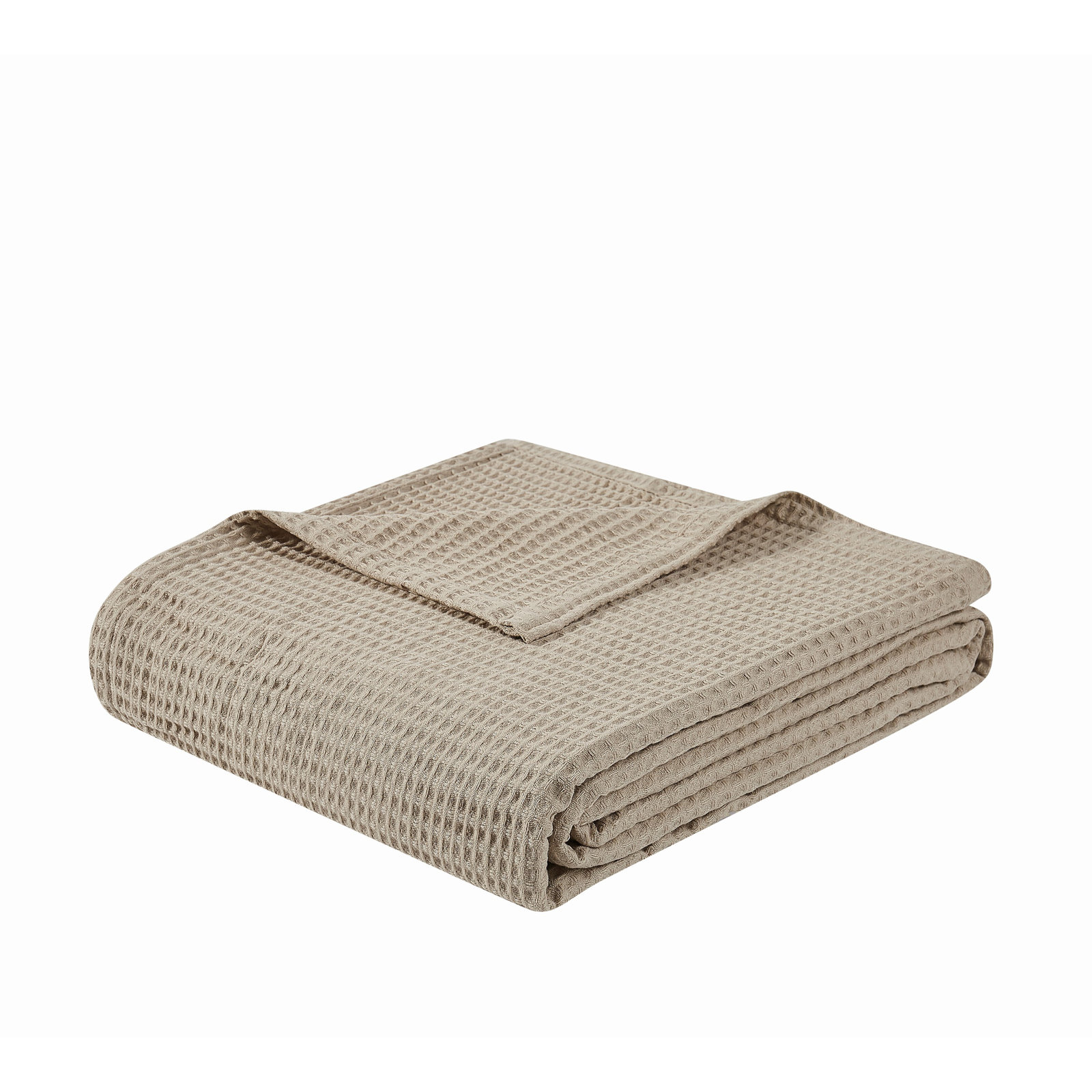 Cotton Throw Blanket, Khaki, Throw