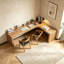 Bureau en bois massif en L Burlywood-1956325028-1956325034