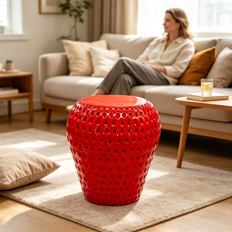 Tabouret en résine et fraise