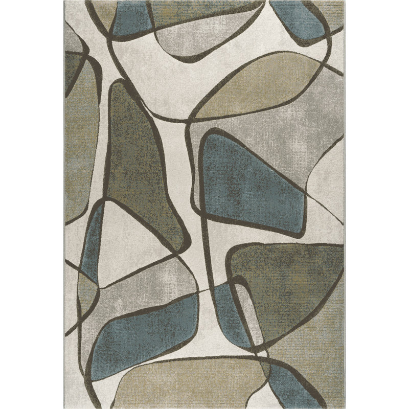 Abstract Area Rug, Rectangle 133 x 195 cm