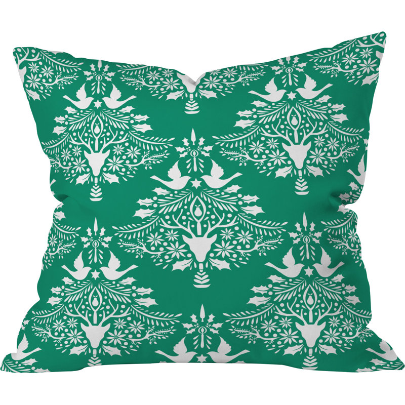 Coussin Christmas, 18 po x 18 po, Vert