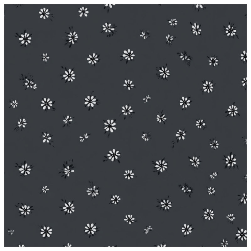 Couvre-lit matelassé marguerites noires et blanches de toutes tailles, Très grand lit