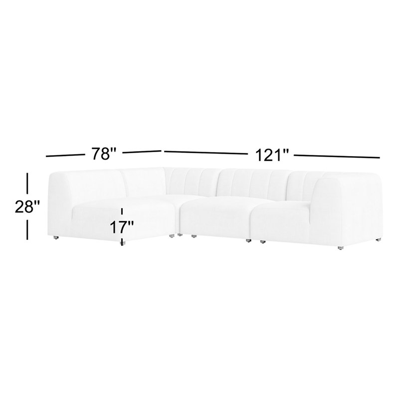 Gwen Outdoor 4 - Seat Patio Sectional, Faye Sand