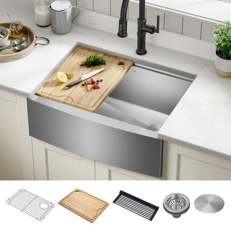 Kraus KDR-3 Workstation Kitchen Sink Dish Drying Rack Drainer & Utensil Holder - Stainless Steel