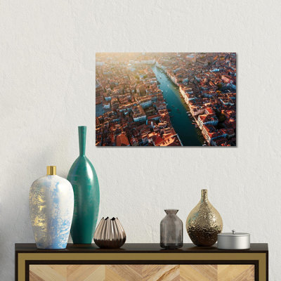 Aerial Sunset Over The Grand Canal, Venice, Italy by Matteo Colombo - Gallery-Wrapped Canvas Giclée on Canvas