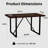 55 Inch Modern Industrial Rectangular Dining Table With Black Metal Legs-1327661874