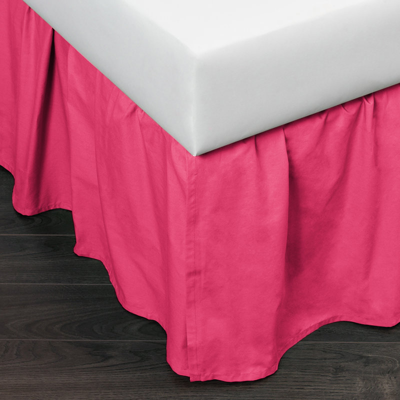 Brighton Ruffled Bed Skirt, Twin, Pink