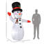 Décoration de Noël gonflable 8 pi. Bonhomme de neige, décoration de Noël de jardin avec lumières DEL